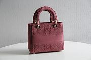 Dior Lady D-lite in red 24cm  - 5