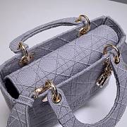 Dior Lady D-lite in gray 24cm - 3