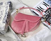 Dior Saddle Oblique Velvet Pink 19cm S9001 - 1