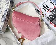 Dior Saddle Oblique Velvet Pink 19cm S9001 - 3