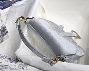 Dior Saddle Oblique Velvet Gray 19cm S9001 - 5