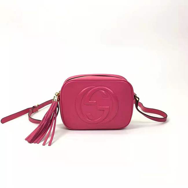 Gucci GG Soho disco shoulder bag in pink 21cm - 1