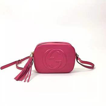 Gucci GG Soho disco shoulder bag in pink 21cm