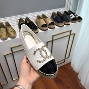 Chanel White Espadrilles Flats - 3