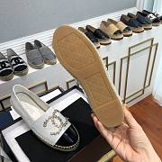 Chanel White Espadrilles Flats - 4