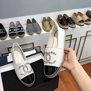 Chanel White Espadrilles Flats - 6