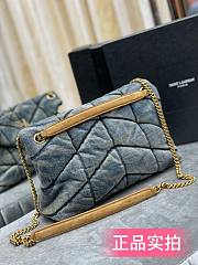 YSL LOULOU PUFFER Denim Leather Gold Harware 35cm - 3