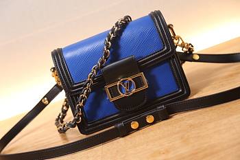 Louis Vuitton Dauphine Monogram Canvas Blue Handbag