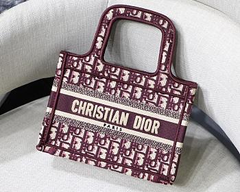 Dior Mini Book Tote Red 23cm