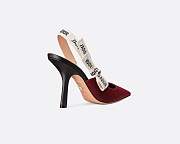 Dior heels red fabric 10cm - 5