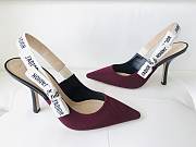 Dior heels red fabric 10cm - 3