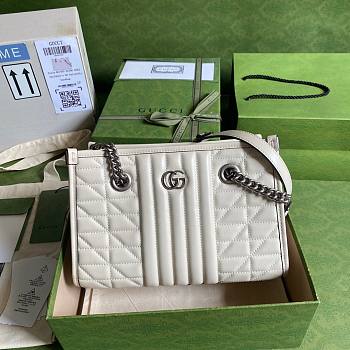 Gucci GG Mamon Small Tote Bag in White 681483