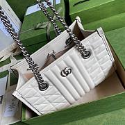 Gucci GG Mamon Small Tote Bag in White 681483 - 3