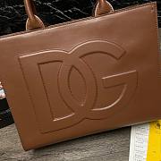 Dolce & Gabbana Beatrice DG brown leather tote bag - 3