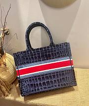 Dior Tote Book Blue Velvet 36cm - 6