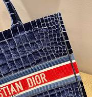 Dior Tote Book Blue Velvet 41cm - 2