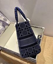 Dior Lady D-Lite Embroided Blue 24cm - 5