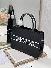 Dior tote book in black leather 36cm - 5