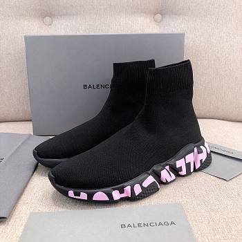 Balenciaga black/pink trainer sneaker