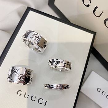 Gucci silver ring 4 sizes