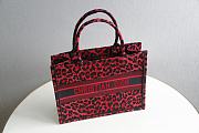 Dior Book Tote Red Mizza Embroidery 36cm - 4