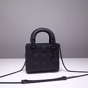 Dior Lady Mini Lambskin Bag Matte Black 17cm - 1