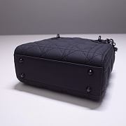 Dior Lady Mini Lambskin Bag Matte Black 17cm - 2