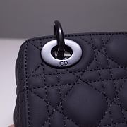 Dior Lady Mini Lambskin Bag Matte Black 17cm - 3