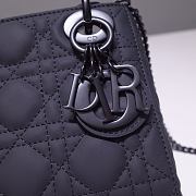 Dior Lady Mini Lambskin Bag Matte Black 17cm - 6