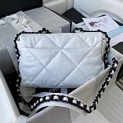 Chanel 19 Flap Bag White - Black Hardware - 5