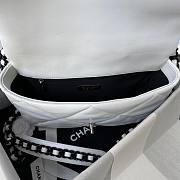 Chanel 19 Flap Bag White - Black Hardware - 3