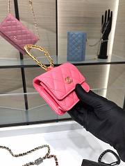 Chanel Lambskin Card Holder Pink AP2397 - 6