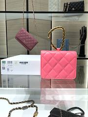 Chanel Lambskin Card Holder Pink AP2397 - 5