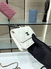 Chanel Lambskin Card Holder White AP2397 - 5