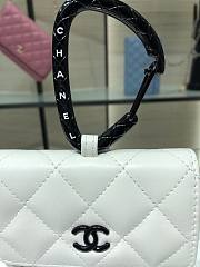 Chanel Lambskin Card Holder White AP2397 - 6