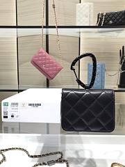 Chanel Lambskin Card Holder All Black AP2397 - 6