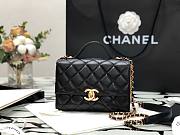 Chanel Lambskin & Gold Metal Mini Flap Bag  - 1