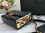 Chanel Lambskin & Gold Metal Mini Flap Bag  - 4