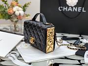 Chanel Lambskin & Gold Metal Mini Flap Bag  - 3