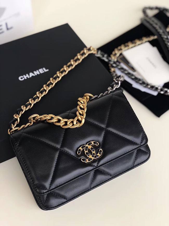 Chanel Quilted 19 Wallet on Chain WOC Black 2019 - 1