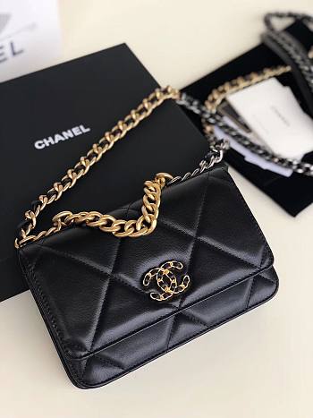 Chanel Quilted 19 Wallet on Chain WOC Black 2019