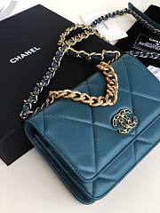 Chanel Quilted 19 Wallet on Chain WOC Blue 2019 - 2