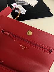 Chanel Quilted 19 Wallet on Chain WOC Red 2019 - 4