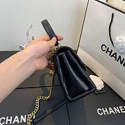 Chanel gold chain handle bag in black AS1175 - 2