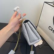 Chanel gold chain handle bag in gray AS1175 - 3