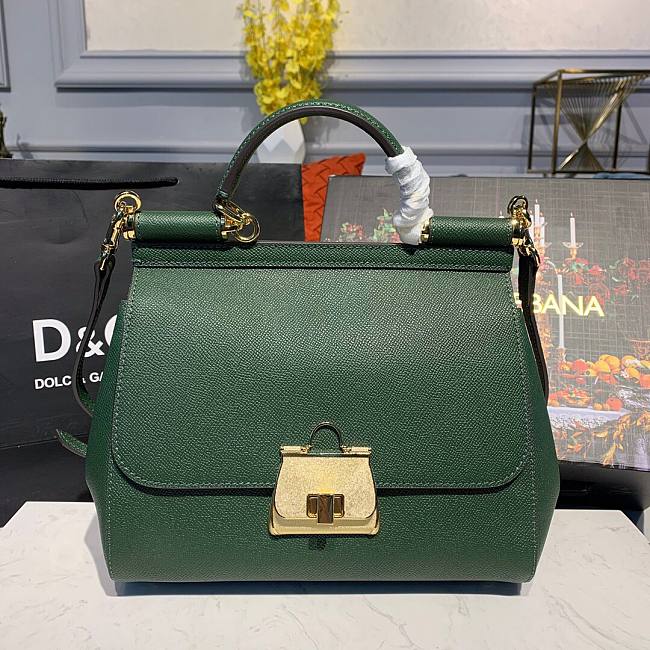 DOLCE & GABBANA Sicily Small Tote Green Bag - 1