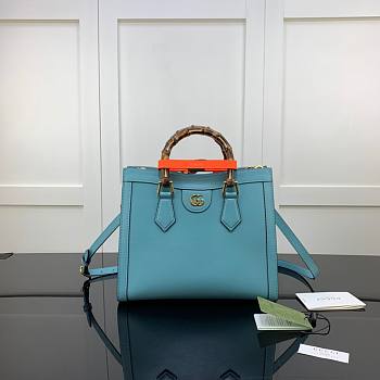 Gucci Diana Small Tote Blue Bag 27cm 660195