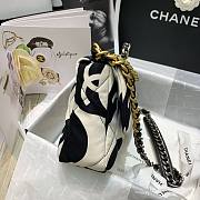 Chanel 19 CC Printed Fabric Large Flap Bag AS1161 - 5