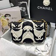 Chanel 19 CC Printed Fabric Large Flap Bag AS1161 - 3