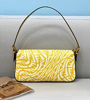 Fendi BAGUETTE 1997 yellow glazed canvas bag - 5